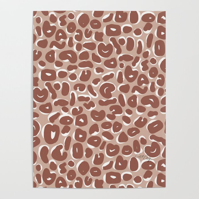 Leopard Print Abstractions - Marsala Poster Gallery Image 1