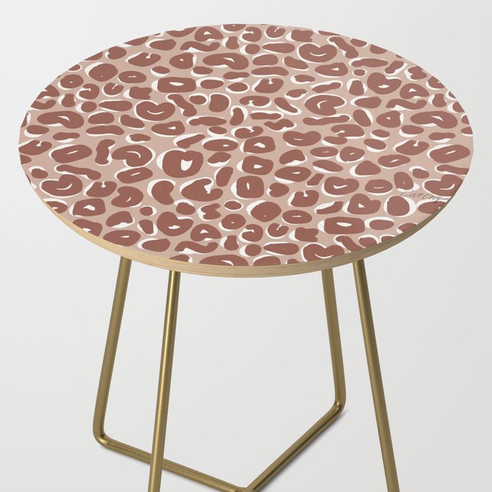 Leopard Print Abstractions - Marsala Side Table Gallery Image 2