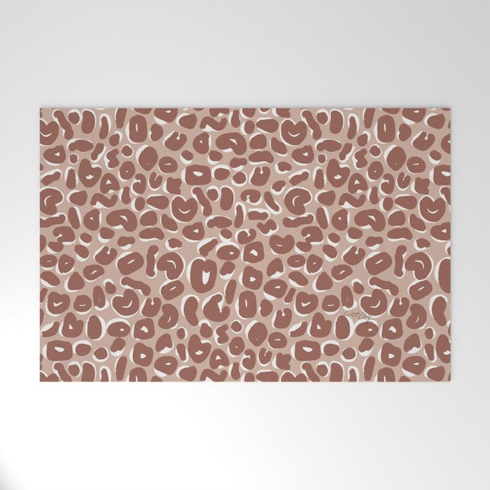Leopard Print Abstractions - Marsala Welcome Mat Gallery Image 1