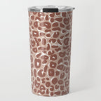 Leopard Print Abstractions - Marsala Travel Mug Gallery Image 1
