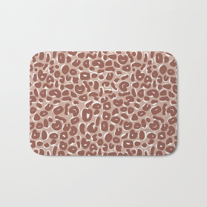 Leopard Print Abstractions - Marsala Bath Mat Gallery Image 1