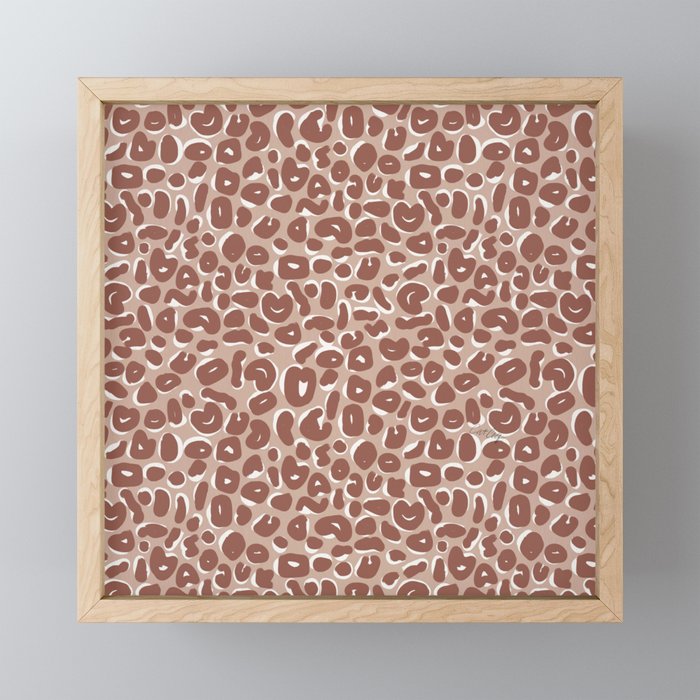 Leopard Print Abstractions - Marsala Mini Art Print Gallery Image 1