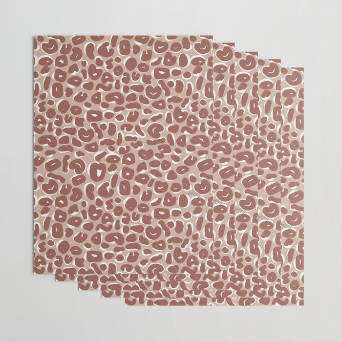 Leopard Print Abstractions - Marsala Wrapping Paper Gallery Image 3