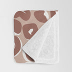Leopard Print Abstractions - Marsala Throw Blanket Gallery Image 3