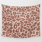 Leopard Print Abstractions - Marsala Wall Tapestry Gallery Image 4