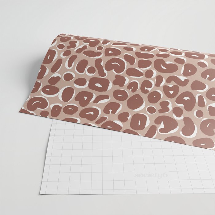 Leopard Print Abstractions - Marsala Wrapping Paper Gallery Image 2