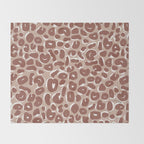 Leopard Print Abstractions - Marsala Throw Blanket Gallery Image 2