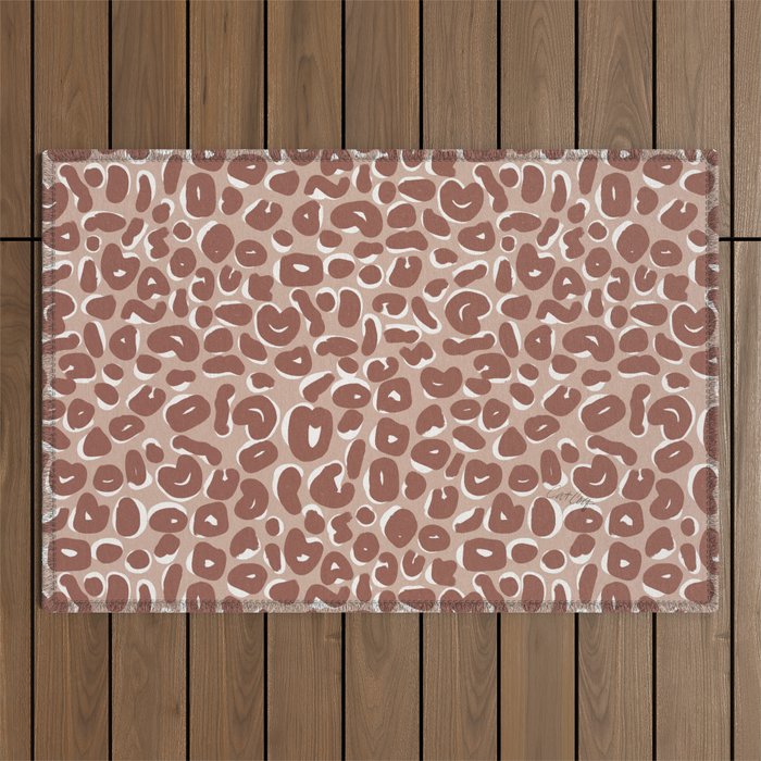 Leopard Print Abstractions - Marsala Outdoor Rug Gallery Image 1