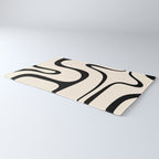 Copacetic Retro Abstract in Black and Almond Cream Rug Gallery Image 3