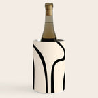 Copacetic Retro Abstract in Black and Almond Cream Wine Chiller Gallery Image 3