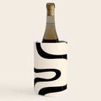 Copacetic Retro Abstract in Black and Almond Cream Wine Chiller Gallery Image 2