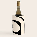 Copacetic Retro Abstract in Black and Almond Cream Wine Chiller Gallery Image 1