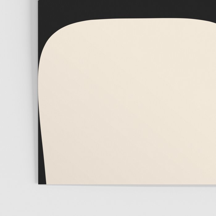 Copacetic Retro Abstract in Black and Almond Cream Poster Gallery Image 3