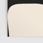 Copacetic Retro Abstract in Black and Almond Cream Poster Gallery Image 3