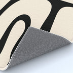 Copacetic Retro Abstract in Black and Almond Cream Rug Gallery Image 4