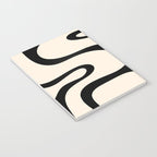 Copacetic Retro Abstract in Black and Almond Cream Notebook Gallery Image 3