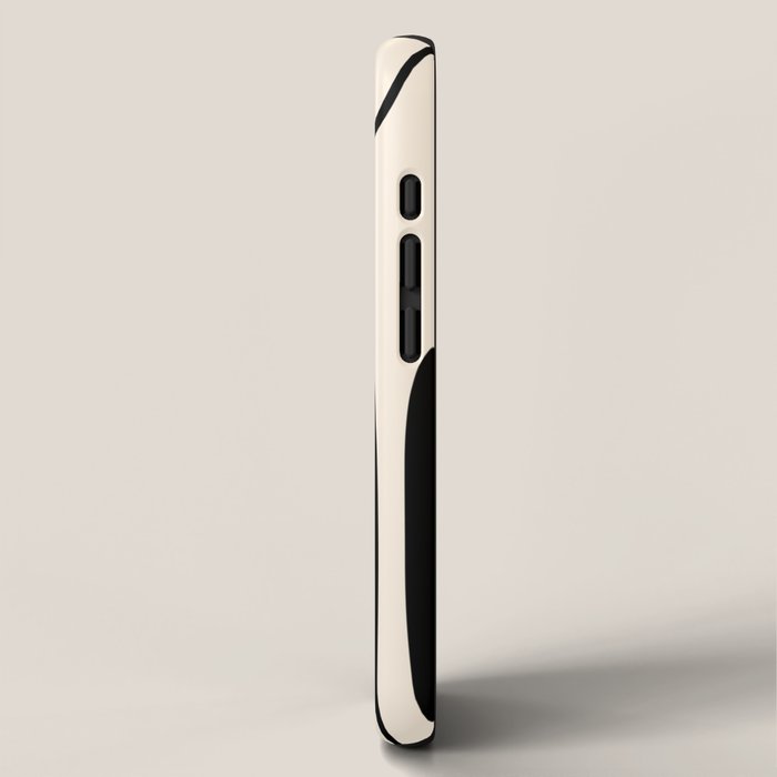 Copacetic Retro Abstract in Black and Almond Cream iPhone Case Gallery Image 2