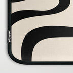 Copacetic Retro Abstract in Black and Almond Cream Laptop Sleeve Gallery Image 3