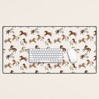 Appaloosa Wild Horses Pattern in Warm Neutrals Western  Desk Mat Gallery Image 1