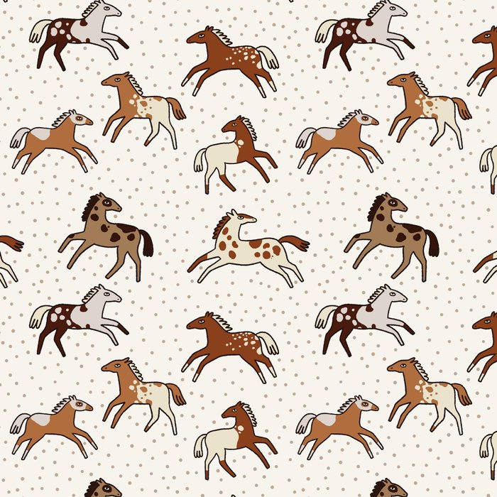 Appaloosa Wild Horses Pattern in Warm Neutrals Western  Coffee Mug Gallery Image 2