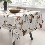 Appaloosa Wild Horses Pattern in Warm Neutrals Western  Tablecloth Gallery Image 3