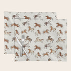 Appaloosa Wild Horses Pattern in Warm Neutrals Western  Placemat Gallery Image 1