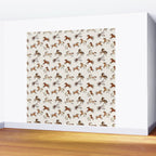 Appaloosa Wild Horses Pattern in Warm Neutrals Western  Wall Mural Gallery Image 2