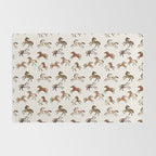 Appaloosa Wild Horses Pattern in Warm Neutrals Western  Rug Gallery Image 2