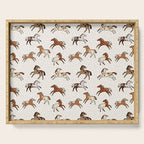 Appaloosa Wild Horses Pattern in Warm Neutrals Western  Serving Tray Gallery Image 1
