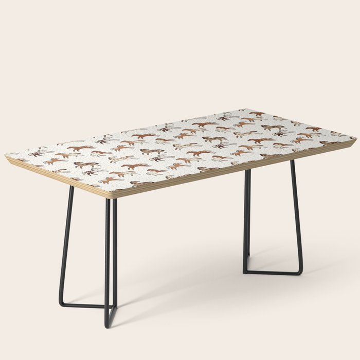 Appaloosa Wild Horses Pattern in Warm Neutrals Western  Coffee Table Gallery Image 1