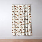 Appaloosa Wild Horses Pattern in Warm Neutrals Western  Window Curtain Gallery Image 3