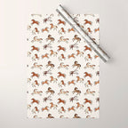 Appaloosa Wild Horses Pattern in Warm Neutrals Western  Wrapping Paper Gallery Image 1