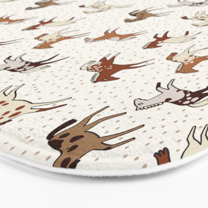 Appaloosa Wild Horses Pattern in Warm Neutrals Western  Bath Mat Gallery Image 3