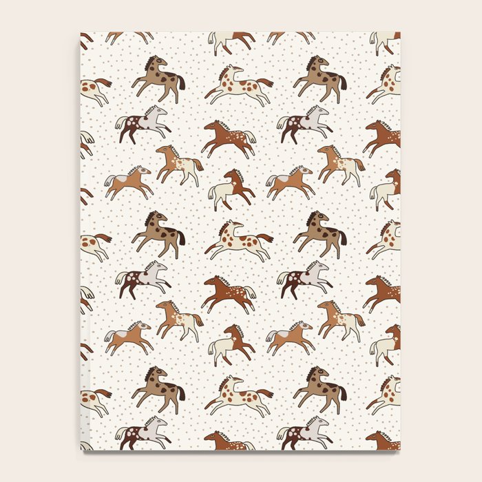 Appaloosa Wild Horses Pattern in Warm Neutrals Western  Notebook Gallery Image 4