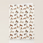 Appaloosa Wild Horses Pattern in Warm Neutrals Western  Stationery Card Gallery Image 2
