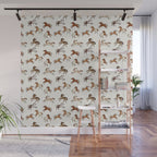 Appaloosa Wild Horses Pattern in Warm Neutrals Western  Wall Mural Gallery Image 1