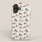Appaloosa Wild Horses Pattern in Warm Neutrals Western  iPhone Case Gallery Image 1