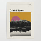 Retro National Park Poster Grand Teton Poster Gallery Image 4