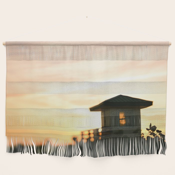 Lifeguard Stand at Sunset Wall Hanging Gallery Image 1