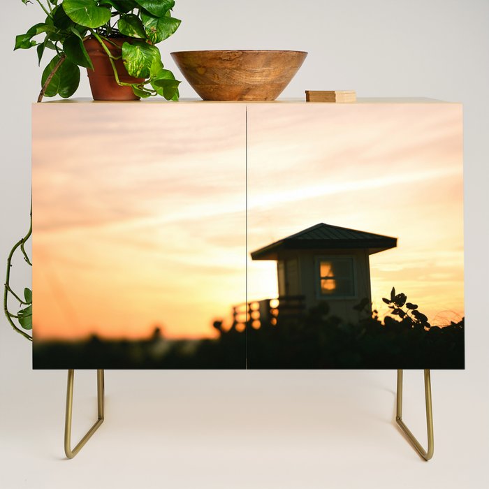 Lifeguard Stand at Sunset Credenza Gallery Image 1