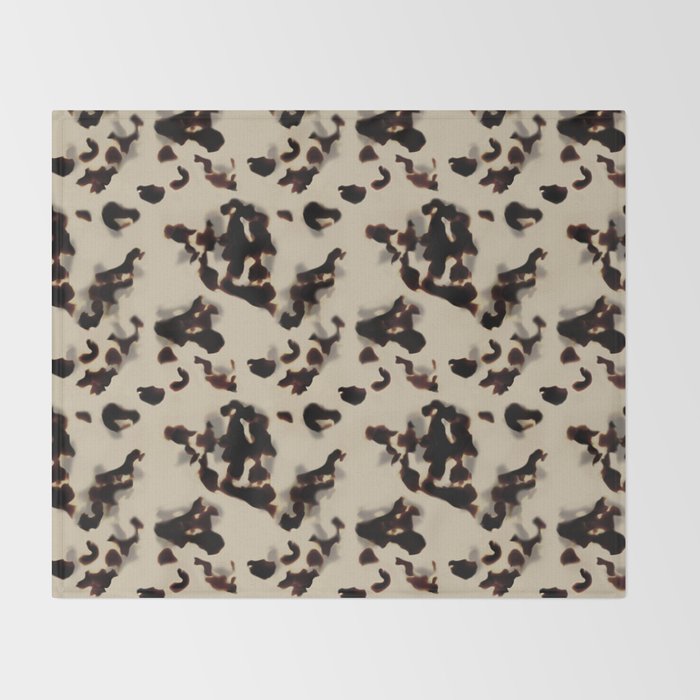 Chic Tortoise Shell on Ivory Throw Blanket Gallery Image 2