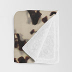 Chic Tortoise Shell on Ivory Throw Blanket Gallery Image 3