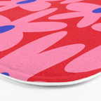 Daisy Time Floral Pattern Magenta Fuchsia Pink Blue Bath Mat Gallery Image 3