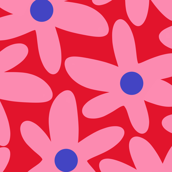 Daisy Time Floral Pattern Magenta Fuchsia Pink Blue Coffee Mug Gallery Image 2