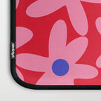 Daisy Time Floral Pattern Magenta Fuchsia Pink Blue Laptop Sleeve Gallery Image 3