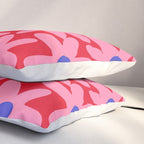 Daisy Time Floral Pattern Magenta Fuchsia Pink Blue Pillow Sham Gallery Image 3