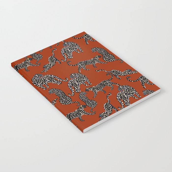 Modern black cheetah with white dots  Notebook Gallery Image 1