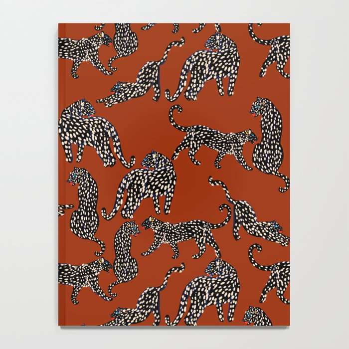Modern black cheetah with white dots  Notebook Gallery Image 4