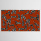 Modern black cheetah with white dots  Tablecloth Gallery Image 2