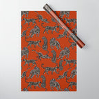 Modern black cheetah with white dots  Wrapping Paper Gallery Image 1